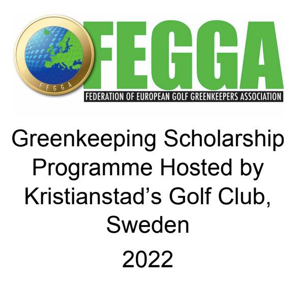 2022 FEGGA Greenkeeper Scholarship Programma